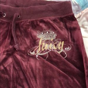 Maroon Juicy Velour Pants